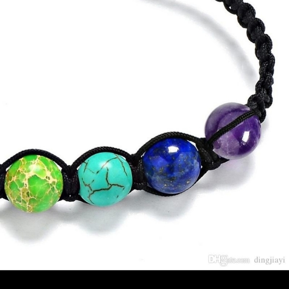 Chakra Bead Bracelet Adjustable Rope - Picture 5 of 6